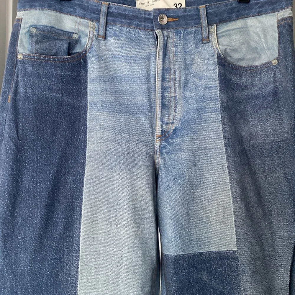 Rag And Bone Patchwork Blue Jeans Miramar Like Size 32